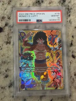 2024 One Piece Monkey D Luffy OP09-119 PSA 10 Secret Emperor’s In The New World - Image 1