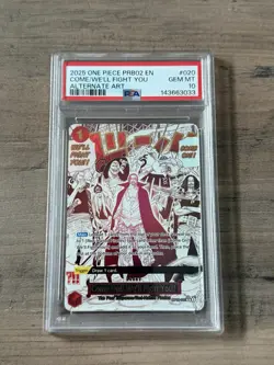 One Piece TCG PSA 10 Come On!! We'll Fight You!! OP09-020 Alt Art Foil - Image 1