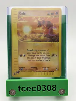 Onix - 98/147 - Aquapolis - Reverse Holo - E - Series Pokemon Card - MP -Crease - Image 1