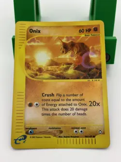 Onix - 98/147 - Aquapolis - Reverse Holo - E - Series Pokemon Card - MP -Crease - Image 2