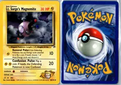 Lt. Surge's Magnemite Gym Heroes 50/132 Unlimited HP - Vintage Pokemon Card - Image 3