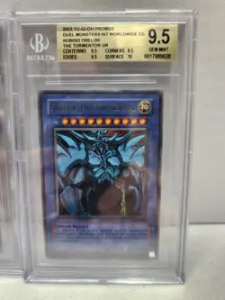 Yu-Gi-Oh BGS 9.5 2003 GBI Ultra Rare Egyptian God Cards Set Slifer Obelisk Ra - Image 4