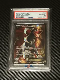 Houndoom EX Full Art Ultra Rare Card 153/162 XY Breakthrough Psa 10 - Image 1