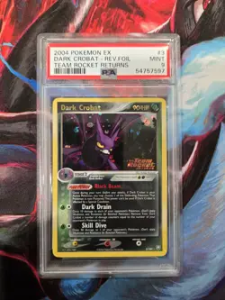 PSA 9 MINT Dark Crobat Stamped Reverse Holo Rocket Returns Pokemon Card 2004 #3 - Image 1