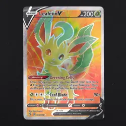 Pokemon TCG Card Leafeon V 166/203 Evolving Skies Ultra Rare Full Art - NM - Image 1