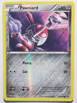 REVERSE HOLO Pawniard 81/101 NM - Noble Victories Pokemon Card - Tomokazu Komiya - Image 1
