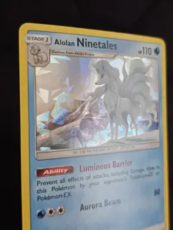 Alolan Ninetales Theme Deck Exclusives Cracked Ice Holo Rare Card 28/147 Promo - Image 1