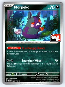 Morpeko 121/182 Rare Prize Pack Series Cards Pokemon Near Mint - Image 1
