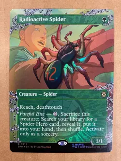 MTG 1x FOIL BORDERLESS Radioactive Spider # 212 Marvel's Spider-Man Magic x1 NM - Image 1