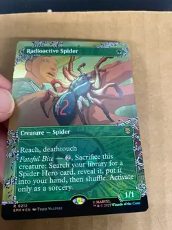 MTG 1x FOIL BORDERLESS Radioactive Spider # 212 Marvel's Spider-Man Magic x1 NM - Image 3