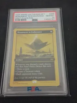 2025 Magic The Gathering DFT Monument To Endurance First-Place Foil PSA 10 - Image 1