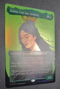 Azusa, Lost but Seeking (Borderless) Commander Masters Foil - Image 2