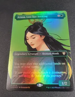 Azusa, Lost but Seeking (Borderless) Commander Masters Foil - Image 4