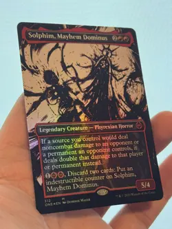 1X FOIL Solphim, Mayhem Dominus BORDERLESS MINT MTG Magic ONE Phyrexia: AWBO EDH - Image 3