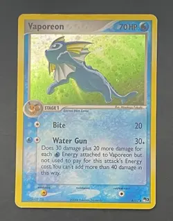 Pokemon Card Vaporeon 6/17 POP Series 3 Holo - Moderately Played - Image 1