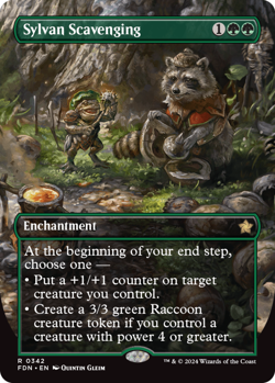 1x Sylvan Scavenging - Borderless MTG - Foundations - NM-Mint - Image 1