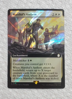MTG Surge Foil Marshal's Anthem Extended Art Fallout NM - Image 1