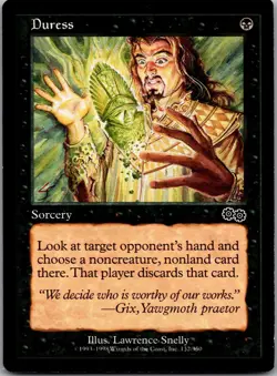 Duress 132 Common Urza's Saga Magic: The Gathering Lightly Played - Image 1