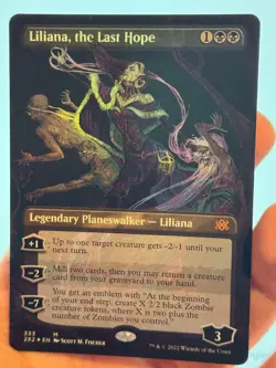 1X FOIL Liliana, the Last Hope BORDERLESS MINT MTG Magic 2X2 Double Masters EDH - Image 2
