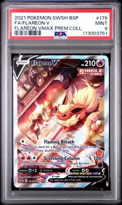 Flareon V SWSH179 SWSH: Sword & Shield Promo Cards Holo PSA 9 - Image 1