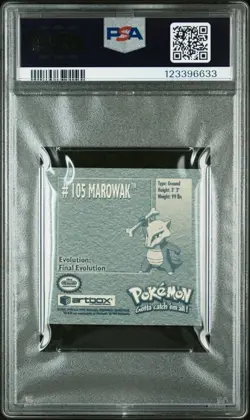 1999 Pokemon Stickers Series 1 Marowak #105 Vintage PSA 7 NM - Image 2