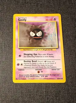 Pokemon TCG NM Gastly 50/102 Unlimited Gasly Base Set Card - Image 2