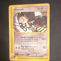 Meowth 121/165 Expedition Regular Common 50 HP ENG E-Reader - Image 1