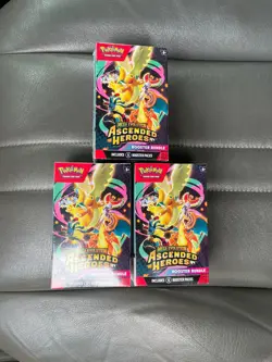 NEW POKEMON ASCENDED HEROES POKEMON TCG BOOSTER BUNDLE SEALED Lot Of 3 - Image 1