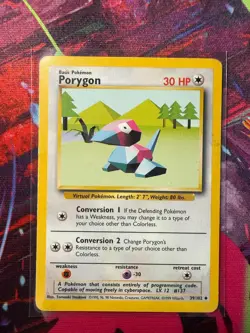 Porygon 39/102 Uncommon Base Set Unlimited Pokemon LP - Image 1