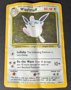 Pokemon TCG Wigglytuff 16/64 Jungle Holo Rare Unlimited Damaged - Image 1