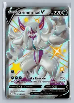 Grimmsnarl V SV116/SV122 Holo V Rare Shining Fates Shiny Vault Pokemon NM/M - Image 1