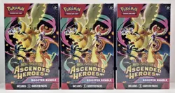 Lot of 3 - Pokemon TCG Ascended Heroes Booster Bundle - Image 1