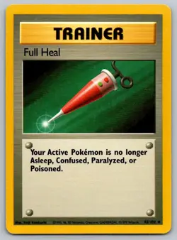 Pokemon Base Set Unlimited Full Heal Uncommon 82/102 Lightly Played - Image 1