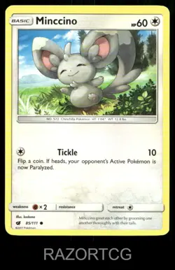 MINCCINO 85/111 C CRIMSON INVASION POKEMON NM/M - Image 1