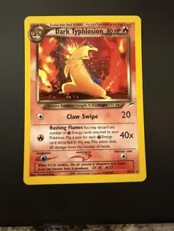 Dark Typhlosion 10/105 Holo Rare Neo Destiny Pokemon Unlimited Holo - Image 1