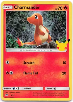 Charmander 009/025 Holo McDonald's 25th Anniversary Promos MP - Image 1