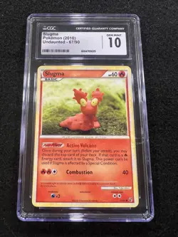 Pokemon Slugma 67/90 from Undaunted in a CGC 10!! Pop 1! - Image 1