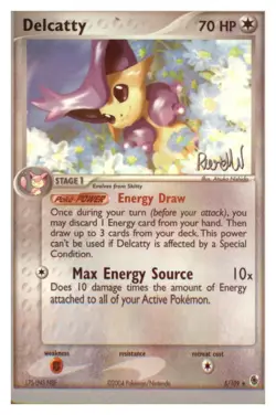 Delcatty (Reed Weichler) 5/109 Holo Rare World Championship Decks Pokemon NM - Image 1