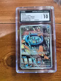 2024 Pokemon Squirtle 148/142 Stellar Crown Illustration Rare CGC 10 !! 🔥🔥 - Image 1