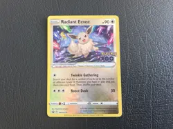 Pokemon TCG Radiant Eevee SWSH230 Black Star Promo Card Near Mint Condition - Image 1