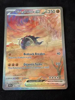 Pokemon Card Great Tusk Scarley & Violet Special Illustration Rare 246/198 NM - Image 1