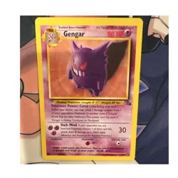 Pokemon TCG Fossil Gengar NonHolo Rare English 1999 - Image 1