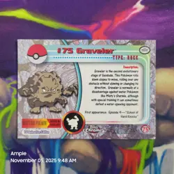 Graveler #75 - Pokemon Topps Chrome TV Animation Edition Holographic - Image 5