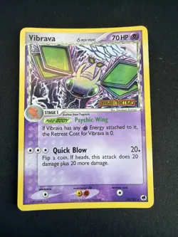Vibrava 24/101 EX Dragon Frontiers Reverse Holo Stamped Pokemon NM - Image 1