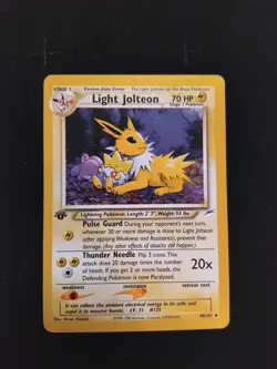 LP CLEAN Pokemon Light Jolteon 1st Edition 48/105 Neo Destiny Rare Eevee WOTC - Image 1