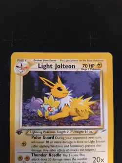 LP CLEAN Pokemon Light Jolteon 1st Edition 48/105 Neo Destiny Rare Eevee WOTC - Image 2