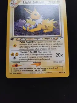 LP CLEAN Pokemon Light Jolteon 1st Edition 48/105 Neo Destiny Rare Eevee WOTC - Image 3