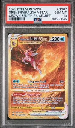 2023 Pokemon SWSH Crown Zenith #GG67 Origin Forme Palkia VSTAR PSA 10 - Image 1