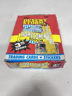 1991 Topps Desert Storm 3rd Series Homecoming Edition Trading Cards Box 34 Packs - Image 2