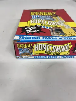 1991 Topps Desert Storm 3rd Series Homecoming Edition Trading Cards Box 34 Packs - Image 3